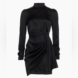 Zimmerman - Draped Silk Minidress (Black; Size 0-2)